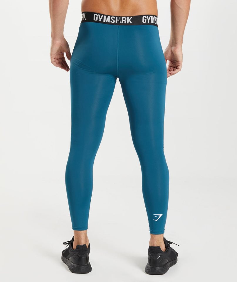 Legginsy Gymshark Element Baselayer Męskie Niebieskie | PL 237AIB